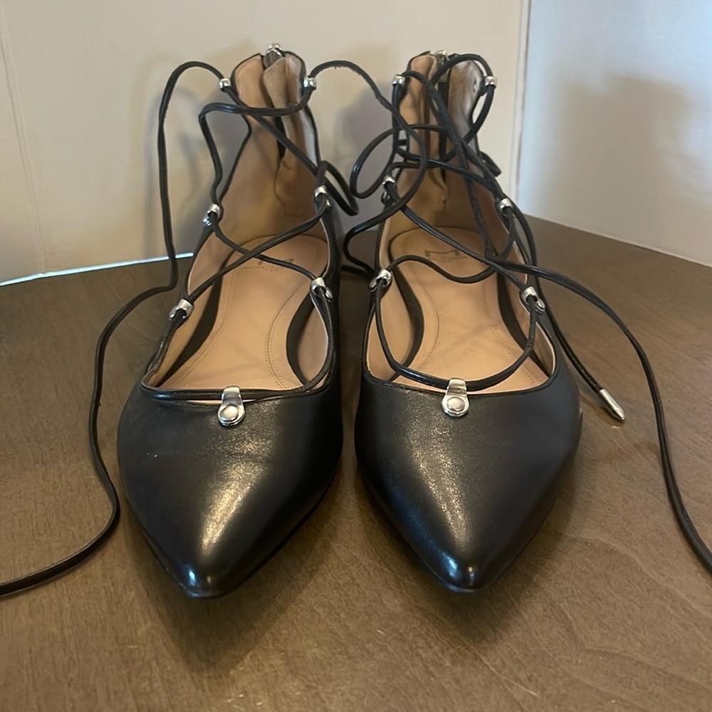 Marc Fisher Leather Laced Flats